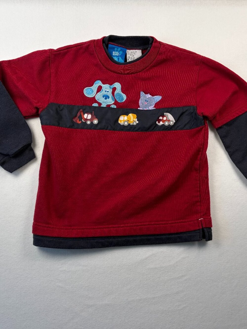 VTG Blue's Clues Sweatshirt Long Sleeve Embroidered Trucks Shirt 5T
